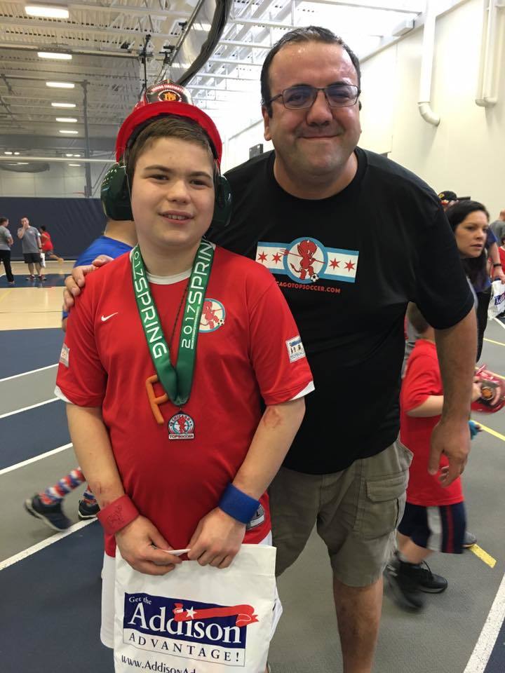 Chicago TOPSoccer players and volunteer buddies