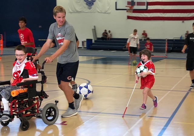 Chicago TOPSoccer players and volunteer buddies